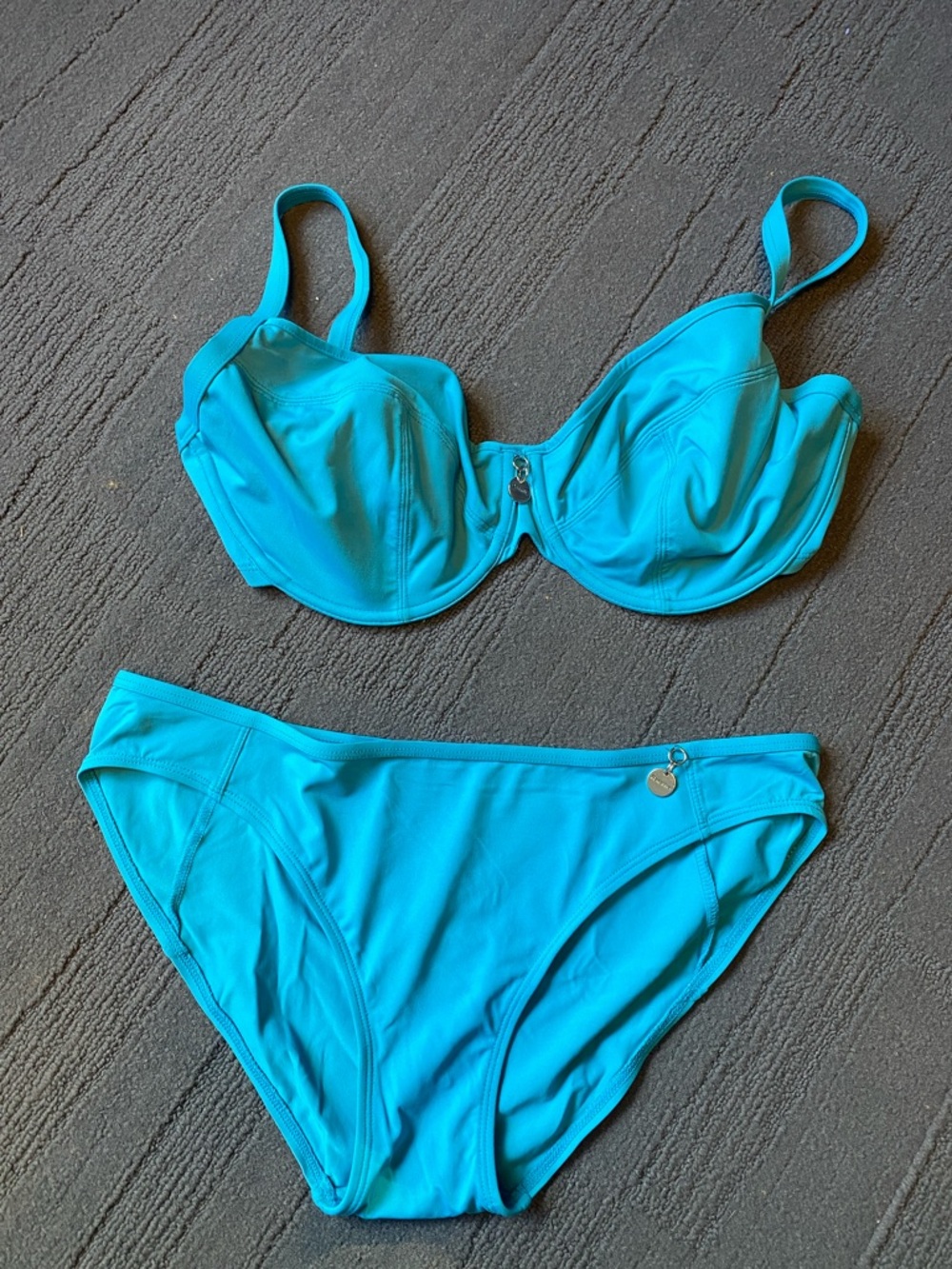 Panache Anna Turquoise Underwire Bikini Set 34FF, M